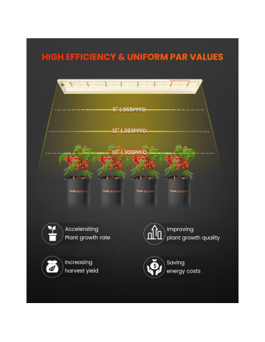 Lámpara LED de Cultivo Spider Farmer SF600 72W 2x4 pies