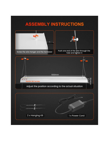 Lámpara LED de Cultivo Spider Farmer SF600 72W 2x4 pies