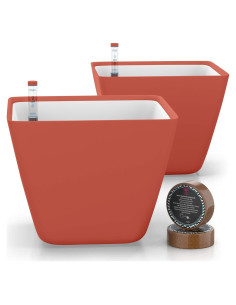 Macetas Autorriego GARDENIX DECOR 2 Paquete Terracota 14cm