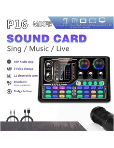 Kit Completo para Podcasting Todo en Uno - Mezclador y Micrófono 2