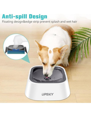 Cuenco para Perros UPSKY 1.05L Antideslizante Sin Derrames