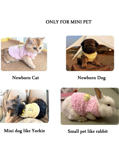 Ropa para Perro Gato FLAdorepet 3 Paquetes XXS Invierno