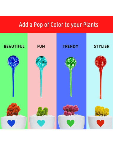 Esferas de Riego Automático LGL - 4 Piezas de Vidrio