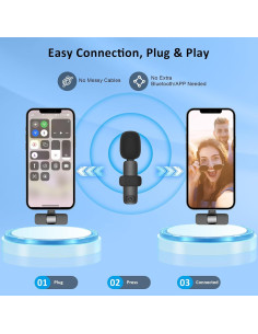 Micrófono Lavalier Inalámbrico WM351 USB C para iPhone 15 2