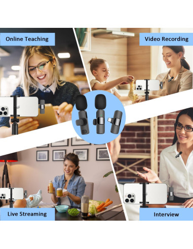 Micrófono Lavalier Inalámbrico WM351 USB C para iPhone 15