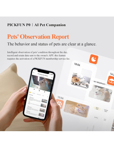 Cámara para Mascotas PICKFUN P0 HD 5MP con Audio Bidireccional