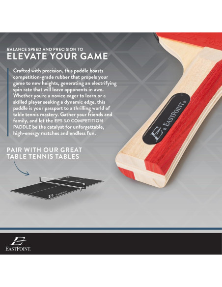 Conjunto de Palas de Ping Pong EastPoint para 2 Jugadores