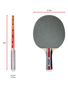 Paleta de Tenis de Mesa Franklin Sports - Rendimiento - Rojo/Gris 2