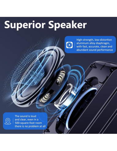 Máquina de Karaoke HWWR Portátil Bluetooth 2 Micrófonos