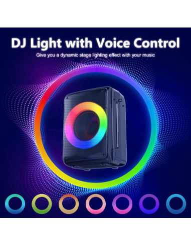 Máquina de Karaoke HWWR Portátil Bluetooth 2 Micrófonos