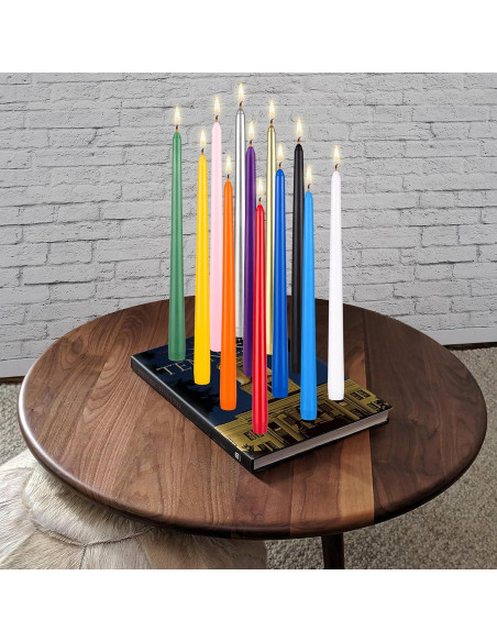 Juego de Velas Taper Mega Velas 12 Pcs 30 cm Colores Variados