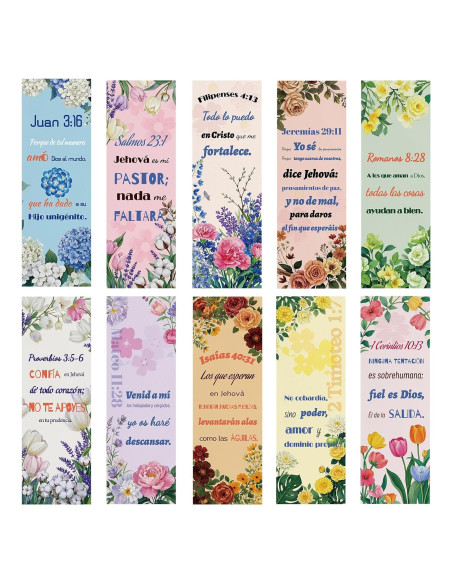100 Marcadores de Versículos Bíblicos Zhirlyn - Doble Cara