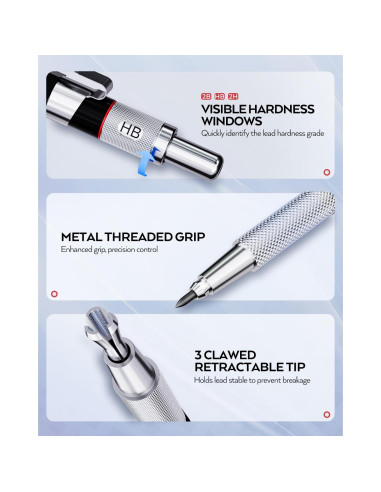 Conjunto de Lápices Mecánicos Nicpro 6PCS 0.5-0.9mm y 2mm