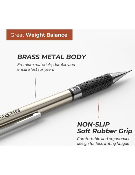 Conjunto de Lápices Mecánicos Nicpro 6PCS 0.5-0.9mm y 2mm