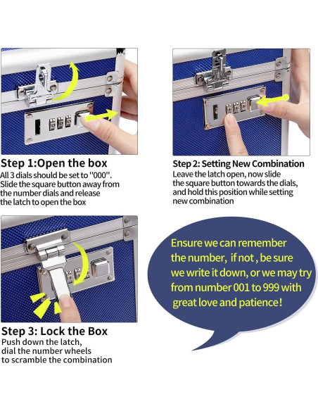 Caja de Medicamentos HEWEI WORKS Cerrable 36x18x21cm Azul