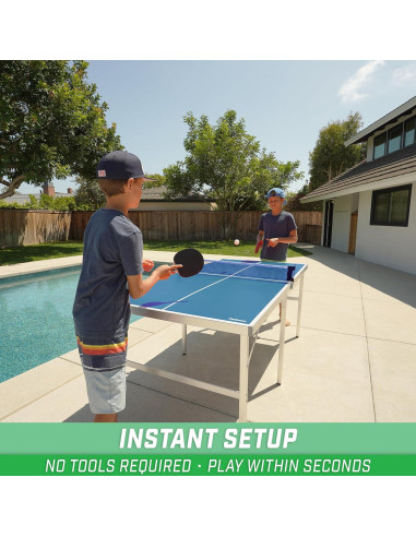 Mesa de Tenis de Mesa GoSports 1,83m x 0,91m Azul