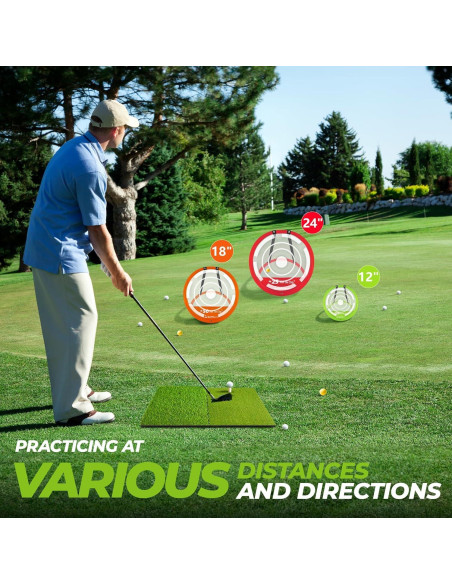 Conjunto Golfguru 3 Redes Chipping y Alfombrilla 12 Pelotas