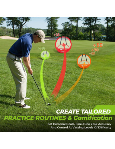 Conjunto Golfguru 3 Redes Chipping y Alfombrilla 12 Pelotas