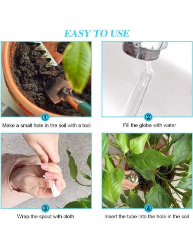 Esferas de Riego para Plantas Pynqdfu 3 Pcs 22 cm Vidrio