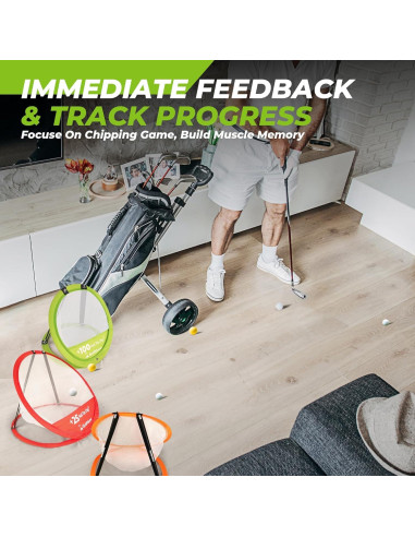 Conjunto Golfguru 3 Redes Chipping y Alfombrilla 12 Pelotas