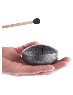 LeSage Mini Tongue Drum 8 cm 6 notas Plata para Meditación