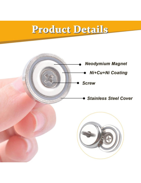 12 Imanes de Neodimio MIN CI 20mm Alta Resistencia