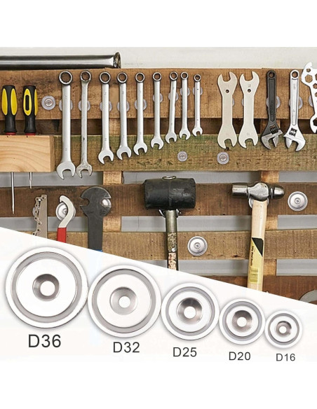 12 Imanes de Neodimio MIN CI 20mm Alta Resistencia