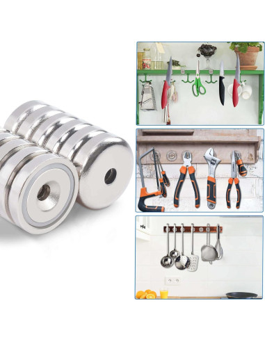 12 Imanes de Neodimio MIN CI 20mm Alta Resistencia