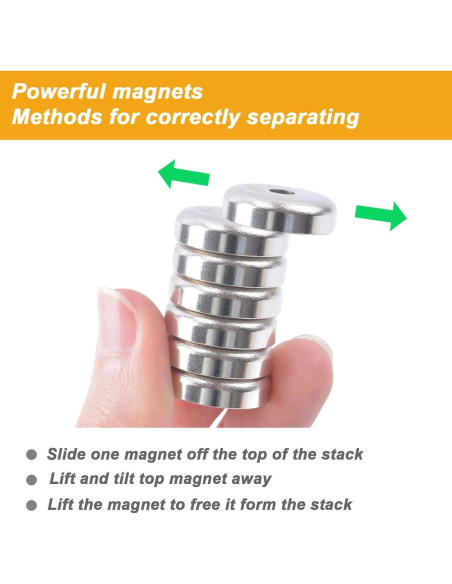 12 Imanes de Neodimio MIN CI 20mm Alta Resistencia