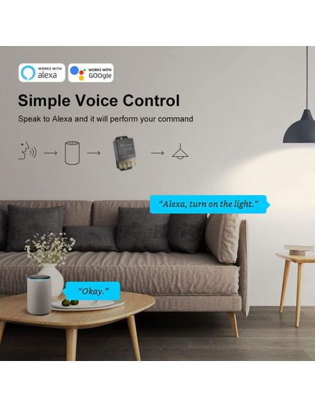 Interruptor Inteligente WiFi Otcboimo 30A Control Remoto