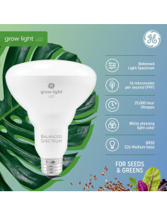 Bombillas LED GE BR30 para Cultivo de Plantas - Paquete de 2 2