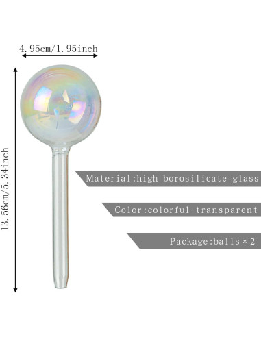 3 Esferas de Riego Automáticas de Vidrio zHzHGuo 110ml