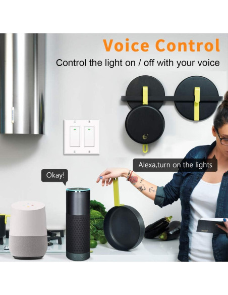 Interruptor de Luz Inteligente Bekca 4Pack Control Remoto