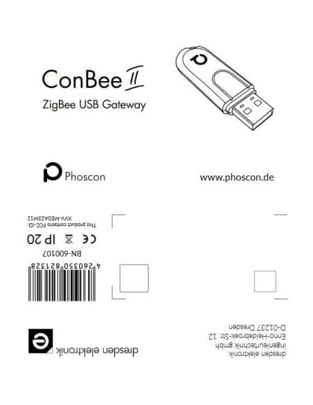 ConBee II - Puerta USB Zigbee 3.0 para automatización