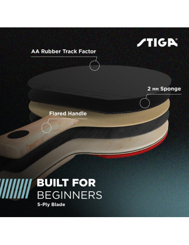 Paleta de Tenis de Mesa STIGA Force - 5 Capas - 2 mm