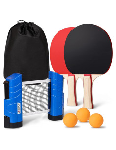 Set de Ping Pong XGEAR con Red Retráctil y 2 Palas