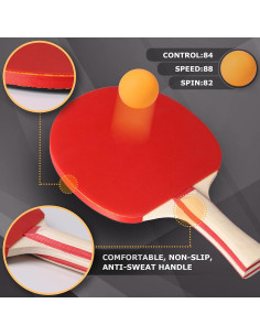 Set de Ping Pong XGEAR con Red Retráctil y 2 Palas 2