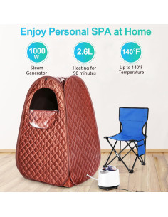 Sauna Portátil Yongkang 2.6L 1000W con Control Remoto 2