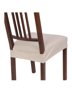 Funda de Silla de Comedor SearchI Set de 6 Jacquard Beige