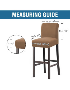 Funda de Taburete de Bar H.VERSAILTEX 100% Impermeable 2 Pzas 2