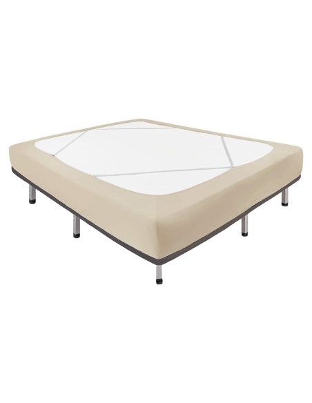 Funda Box Spring Biscaynebay Full XL Camello Claro Ajustable
