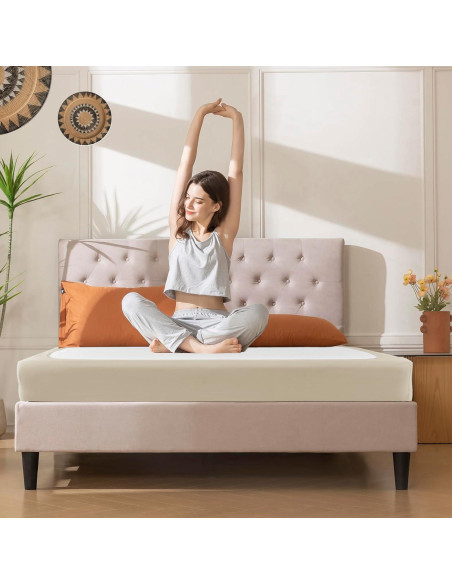 Funda Box Spring Biscaynebay Full XL Camello Claro Ajustable