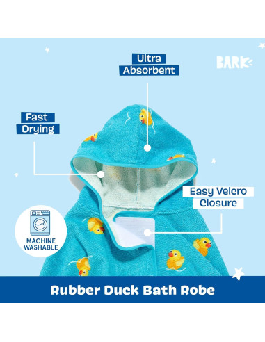Bata de Baño para Perros Barkbox Pequeña Pato de Goma