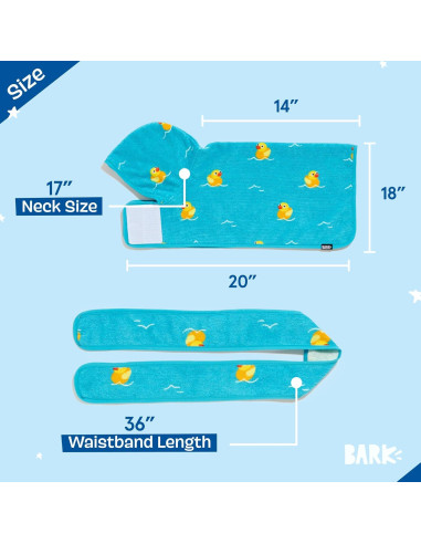 Bata de Baño para Perros Barkbox Pequeña Pato de Goma