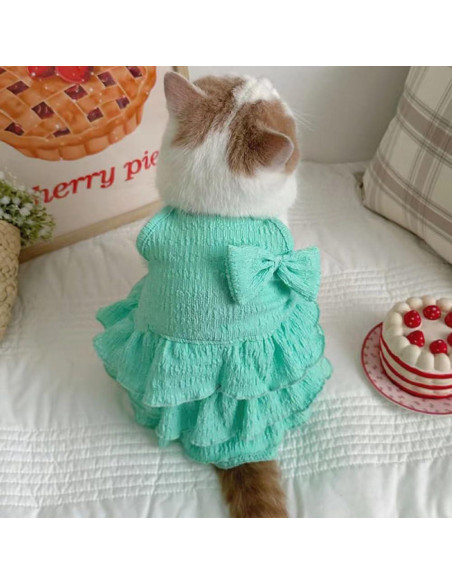 Vestido Verde para Perros Pequeños Wiz BBQT - Sin Mangas Vestido Verde para Perros Pequeños Wiz BBQT - Sin Mangas