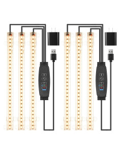 Tiras de Luz LED RWNTAO 3 Cabezas 3000K para Cultivo