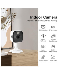 Cámara de Seguridad COOHILIGH QC-2 2K WiFi Interior 2