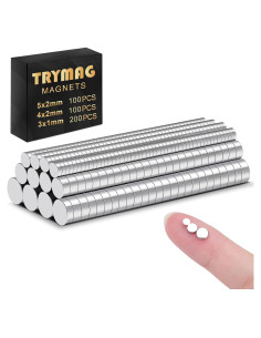 Imanes Neodimio TRYMAG 400 Pcs 3 Tamaños para Manualidades