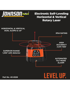 Láser Rotativo Johnson 99-028K Doble Pendiente 15,12 kg 2