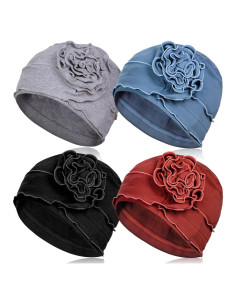 Turbante AIPESL 4 Piezas Algodón Suave para Quimioterapia